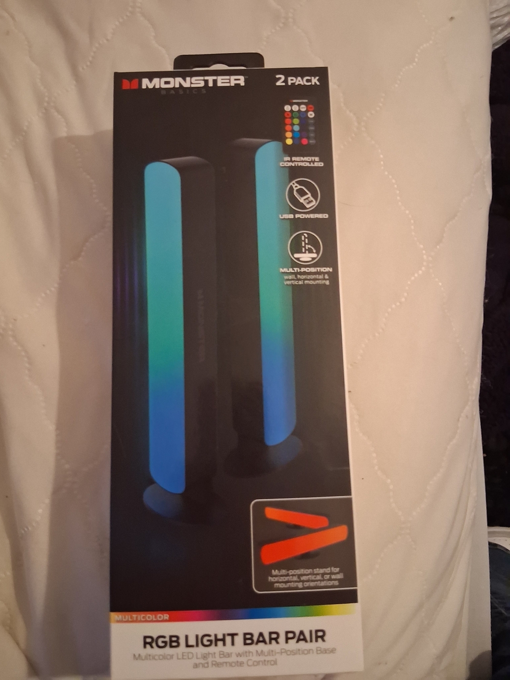 RGB Light Bar Pair - Black/Blue Multicolor